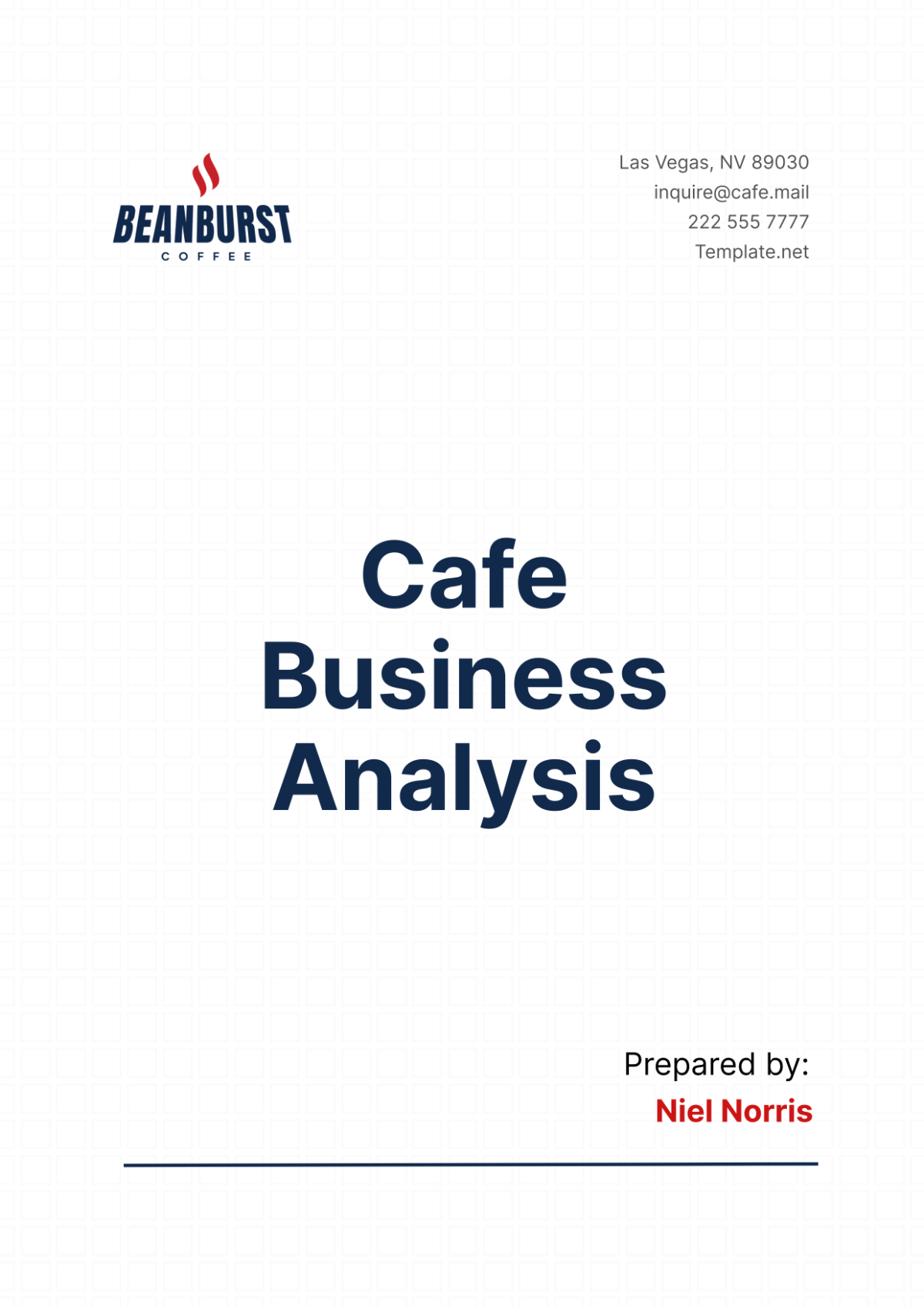 Cafe Business Analysis Template - Edit Online & Download