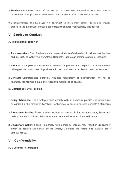 Free Cafe Performance Agreement Template to Edit Online