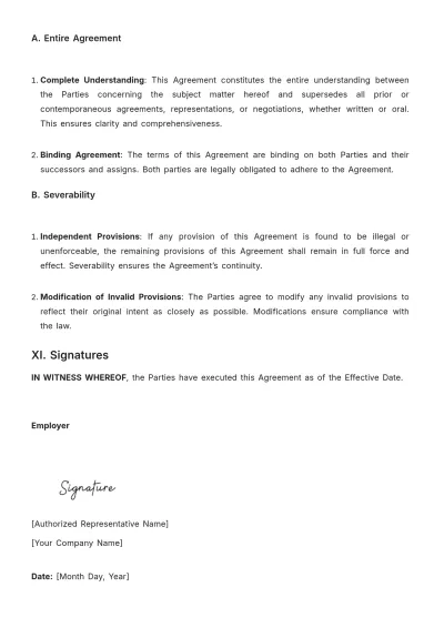 Free Cafe Performance Agreement Template to Edit Online