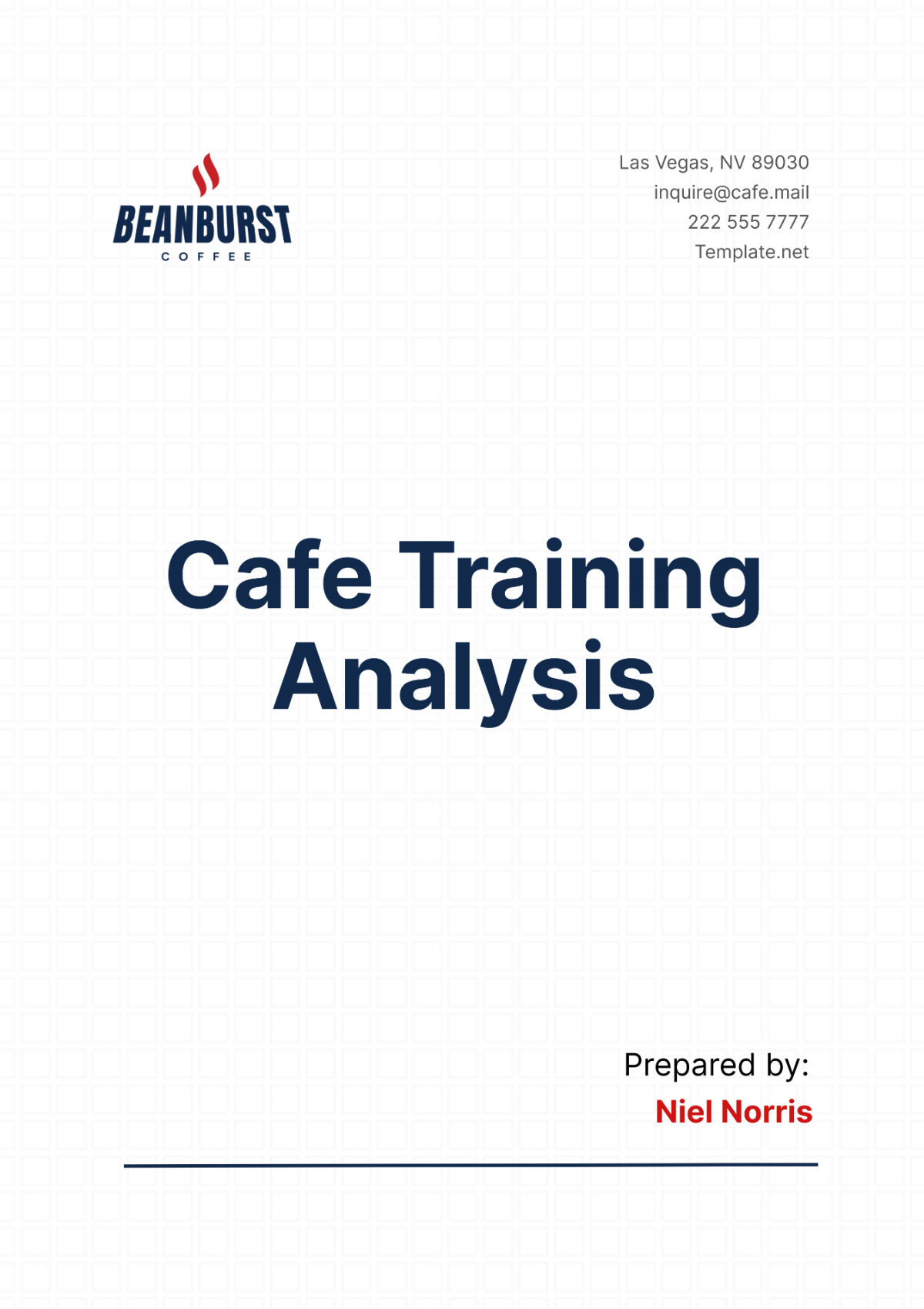 Cafe Training Analysis Template - Edit Online & Download