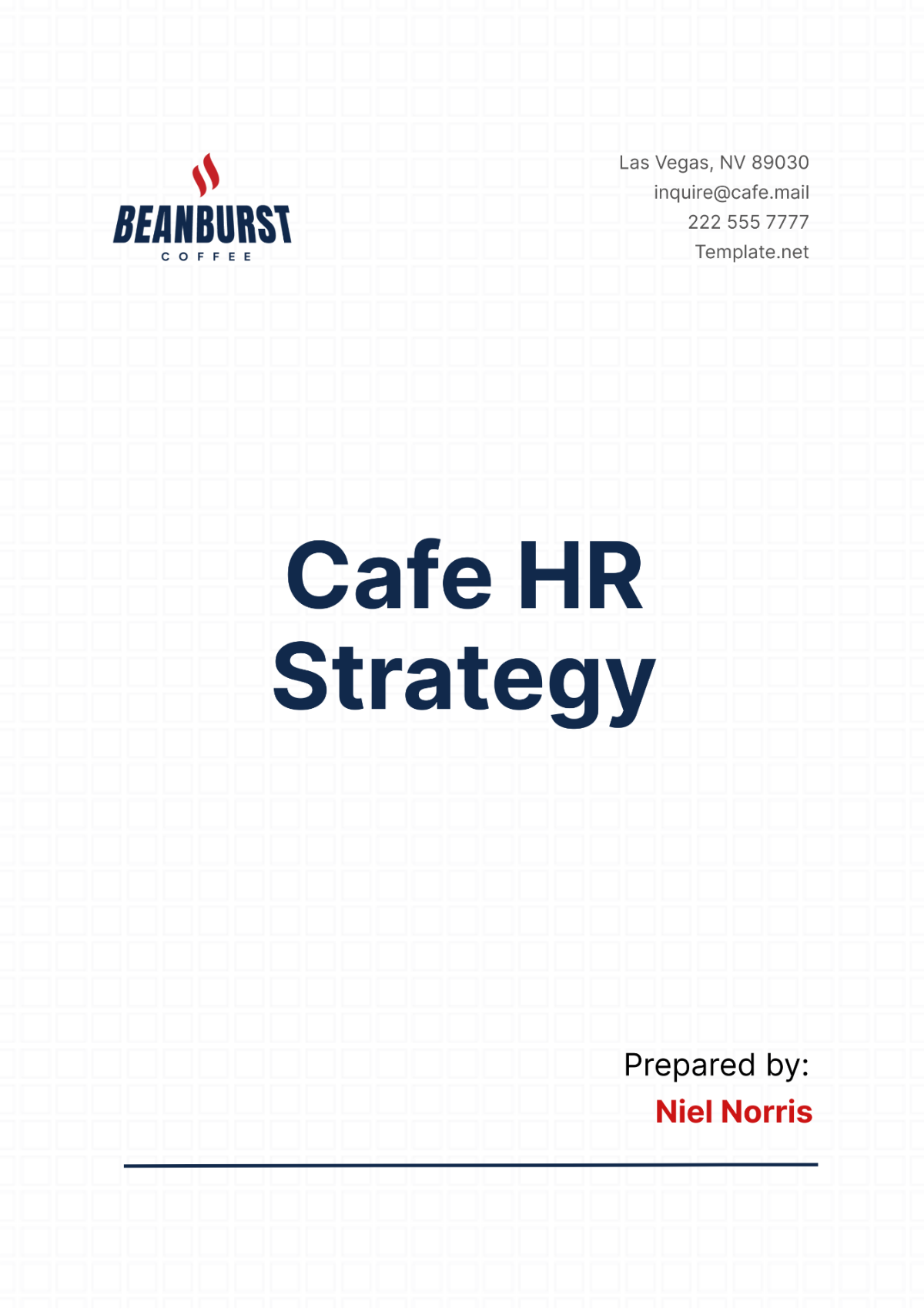 Cafe HR Strategy Template - Edit Online & Download