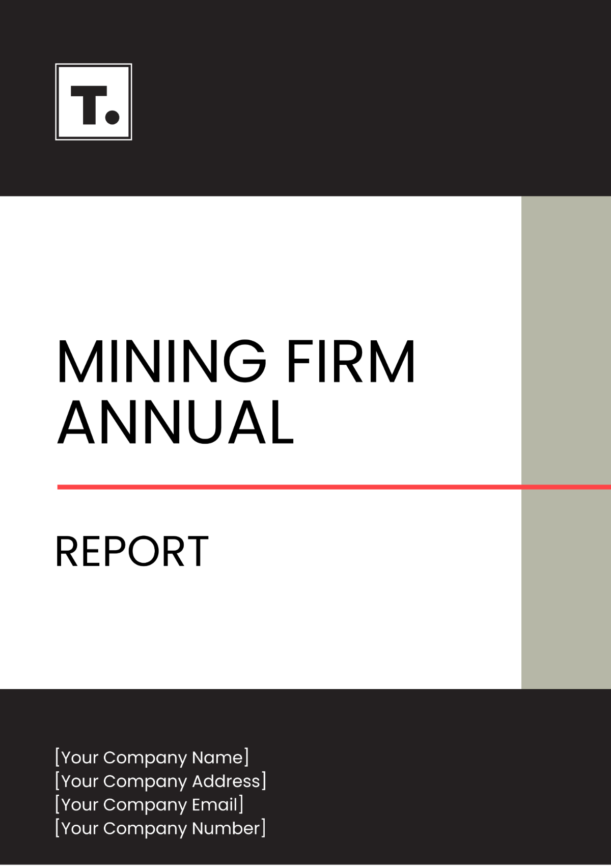 Mining Firm Annual Report Template - Edit Online & Download