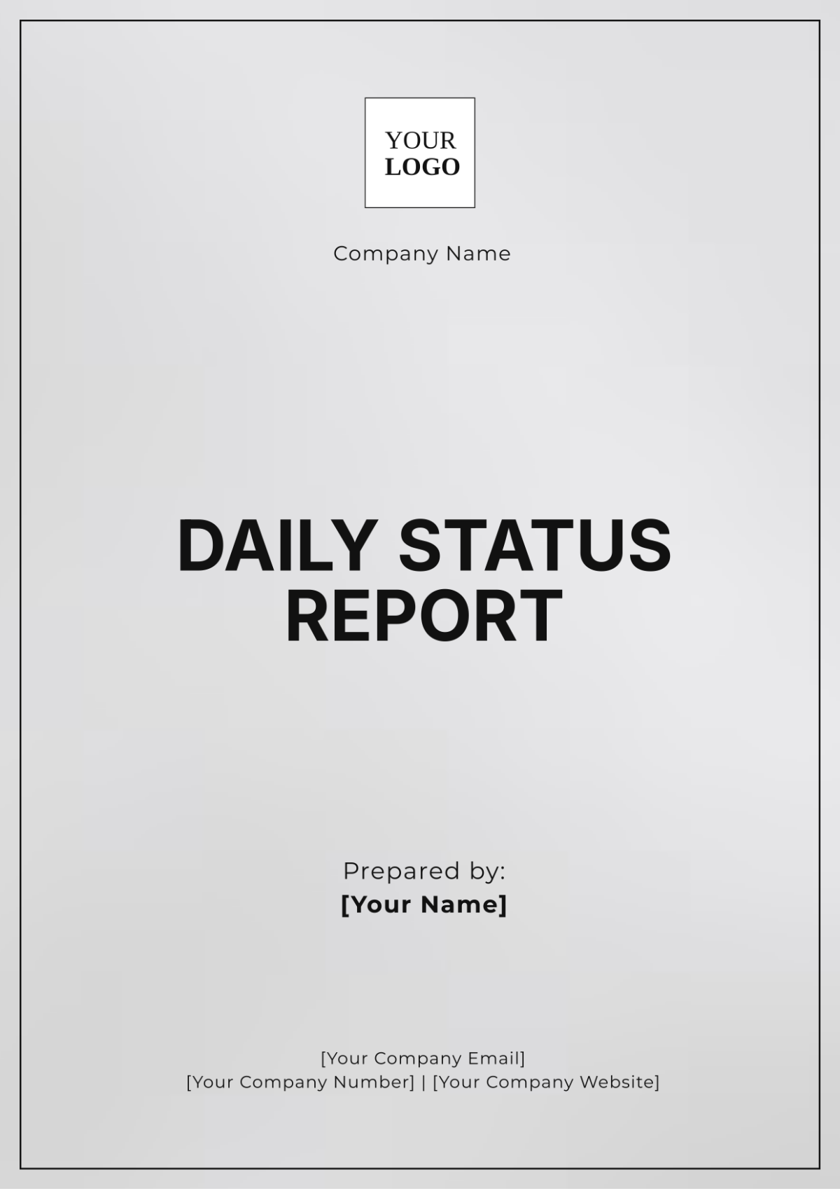 Daily Status Report Template - Edit Online & Download