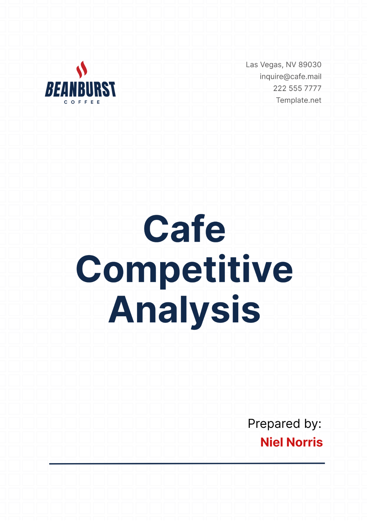 Cafe Competitive Analysis Template - Edit Online & Download