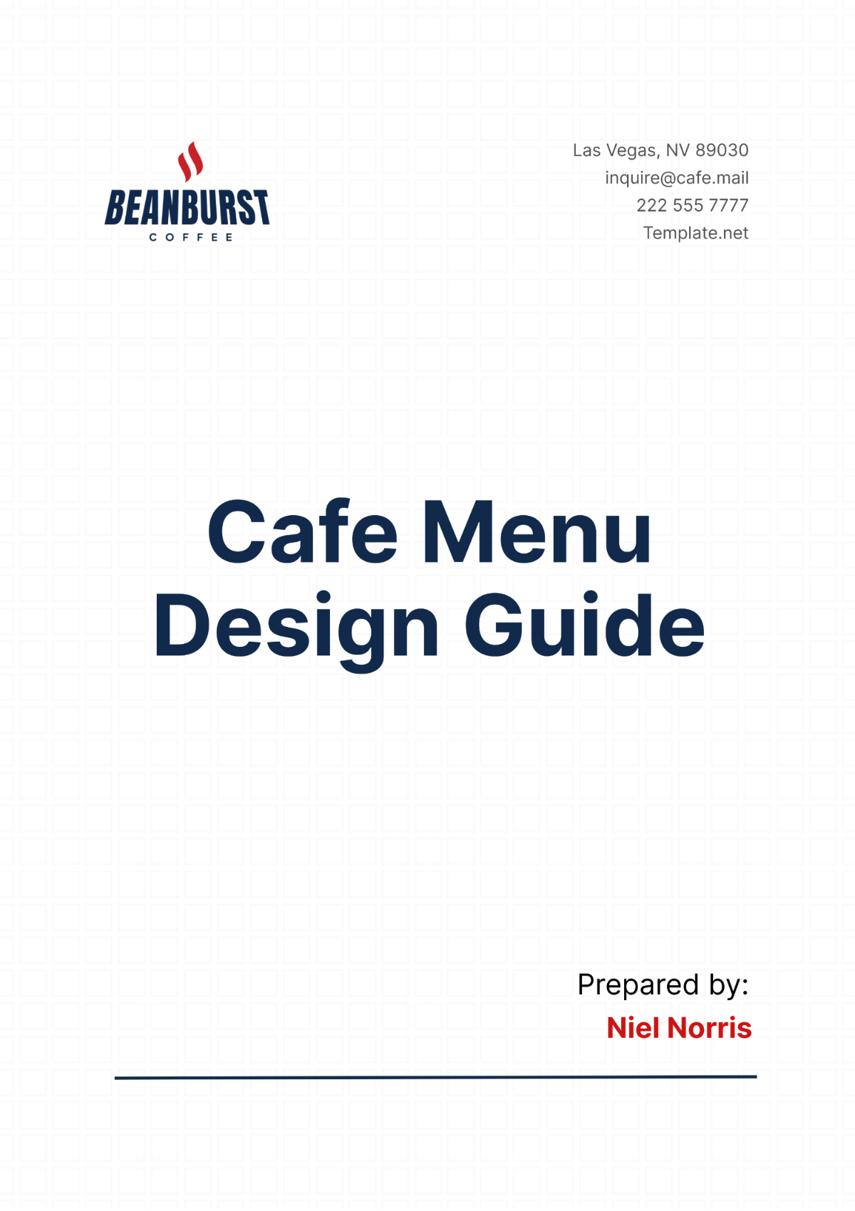 Cafe Menu Design Guide Template - Edit Online & Download