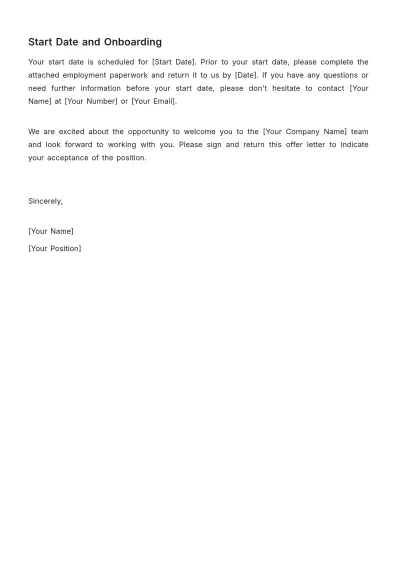 Free Cafe Offer Letter Template to Edit Online