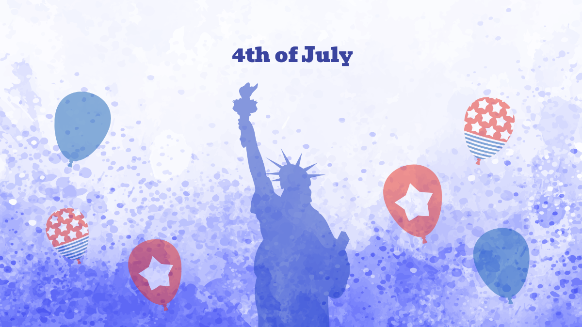 4th of July Watercolor Background