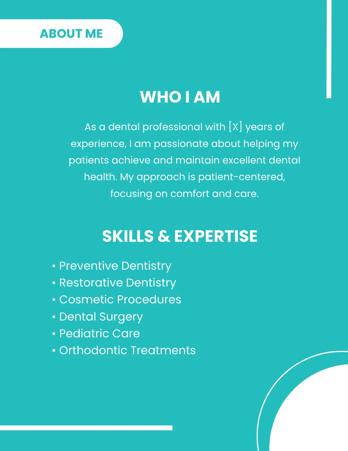 Free Dental Portfolio Template to Edit Online