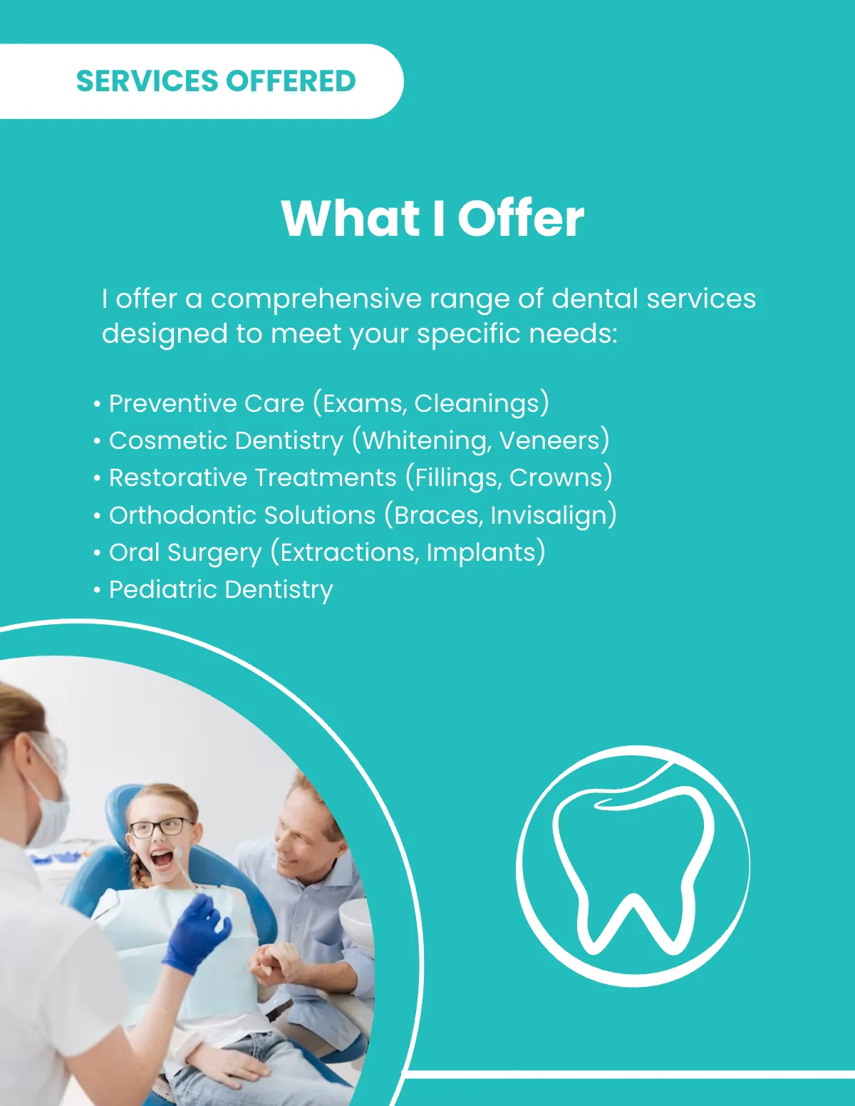 Free Dental Portfolio Template to Edit Online