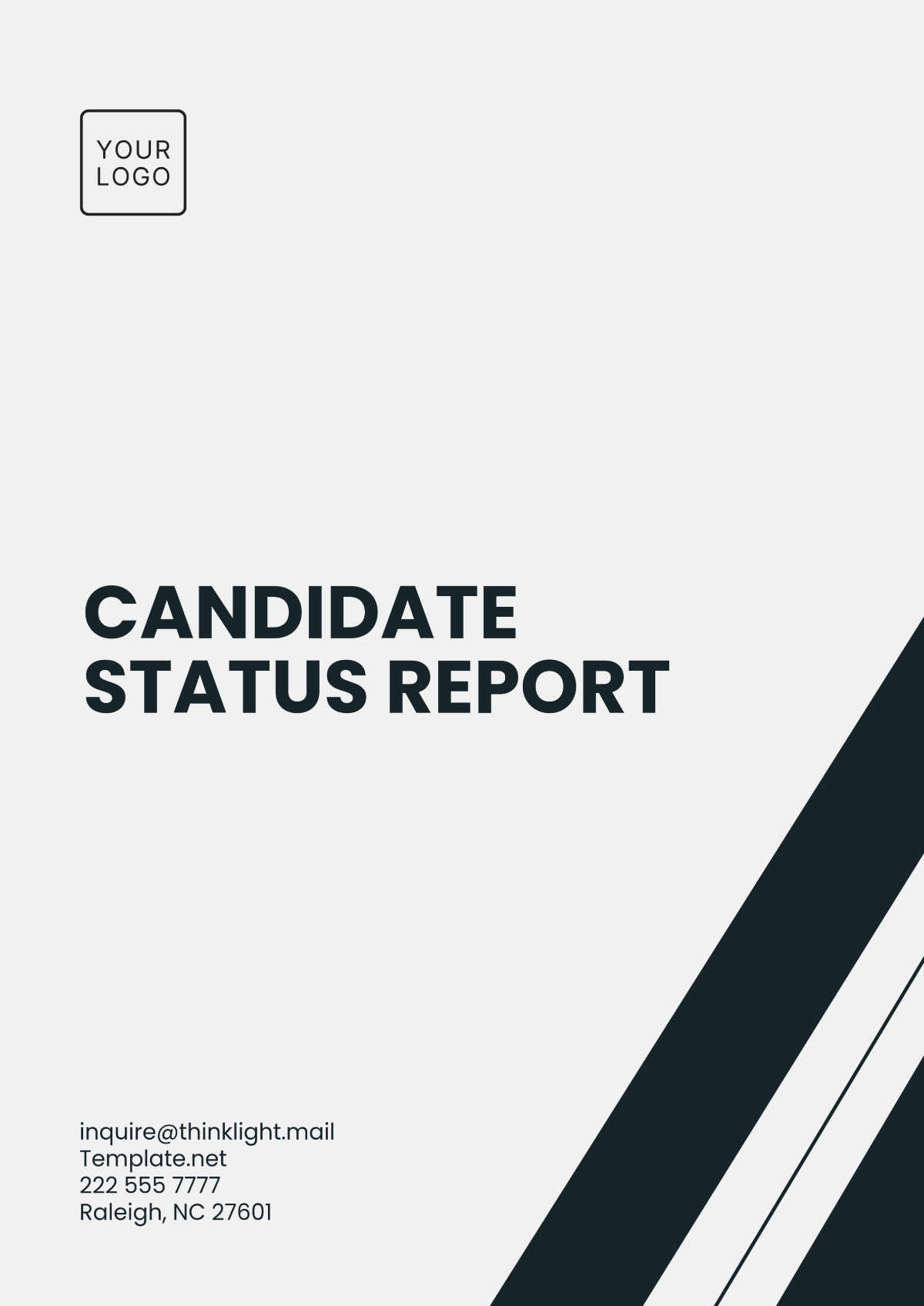 Free Candidate Status Report Template