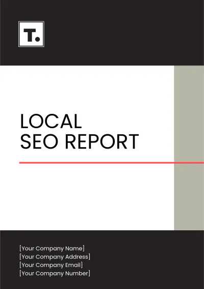 Free Local SEO Report Template to Edit Online