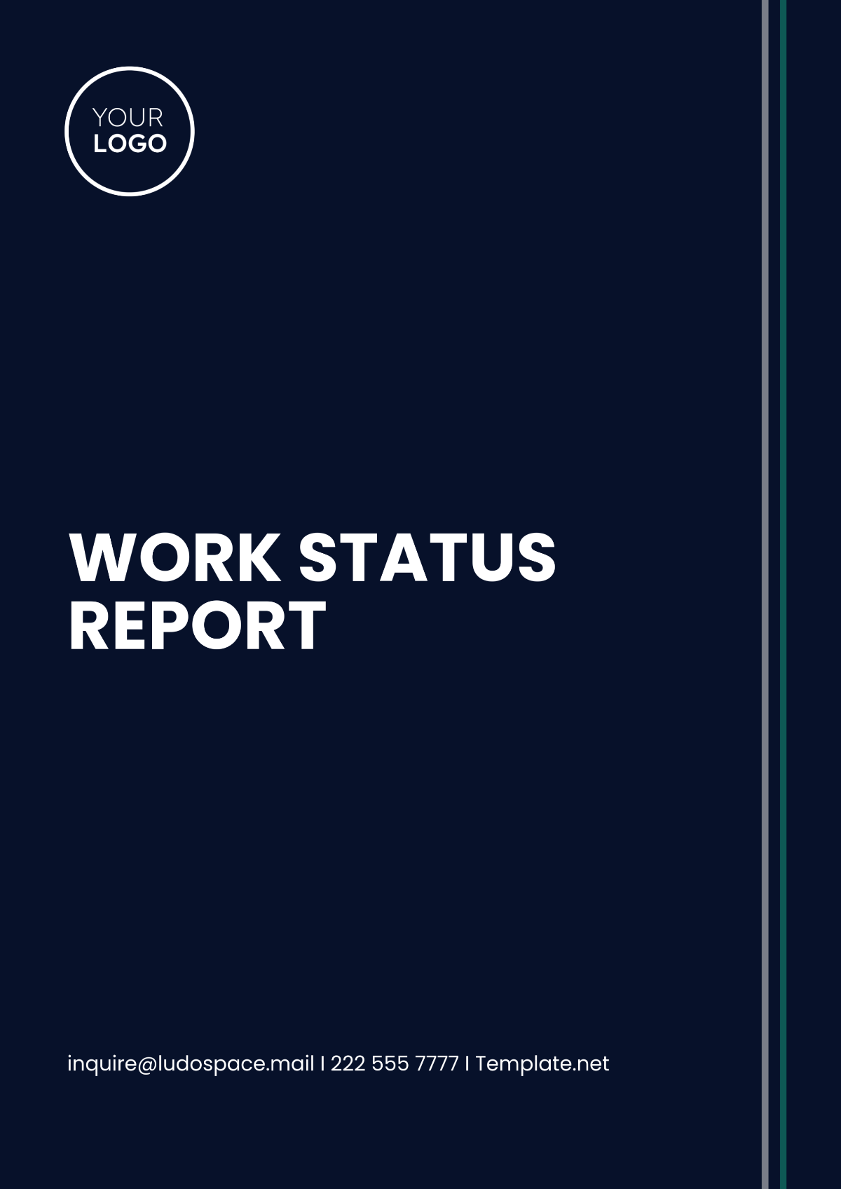 Free Work Status Report Template