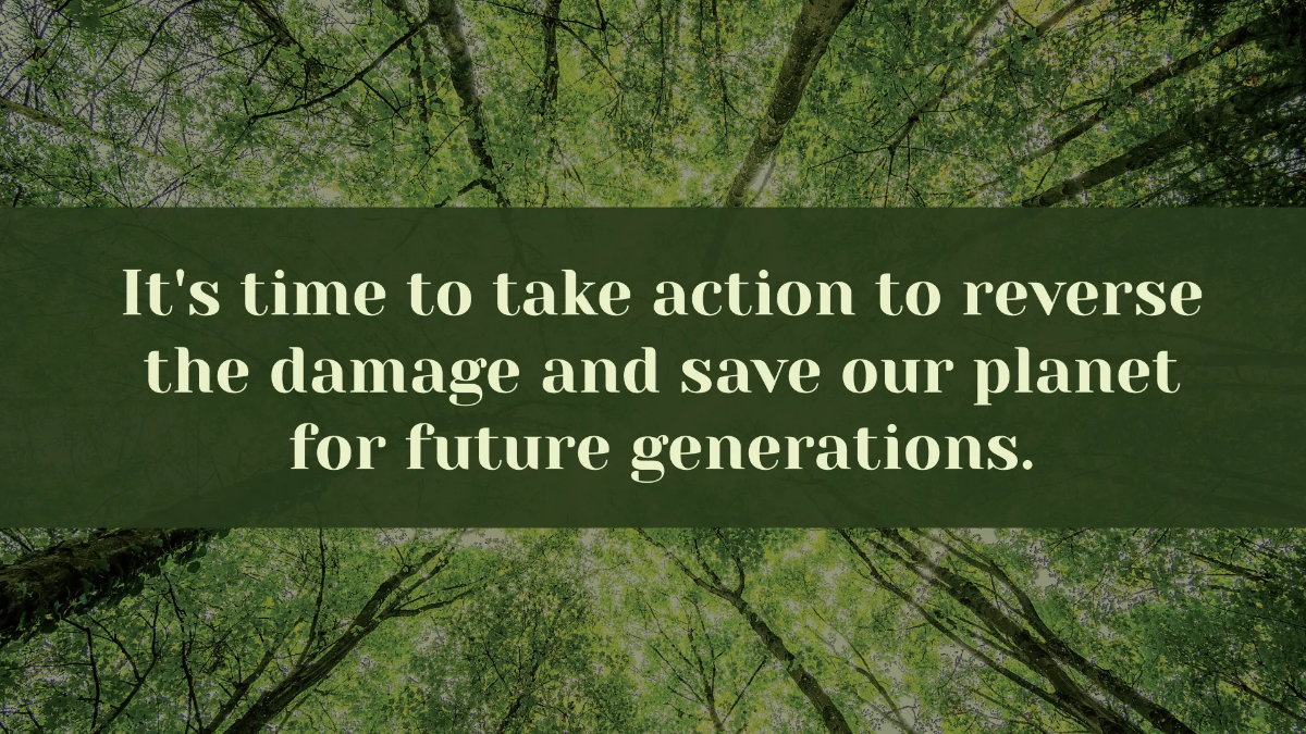 Free Save Environment PPT Template to Edit Online