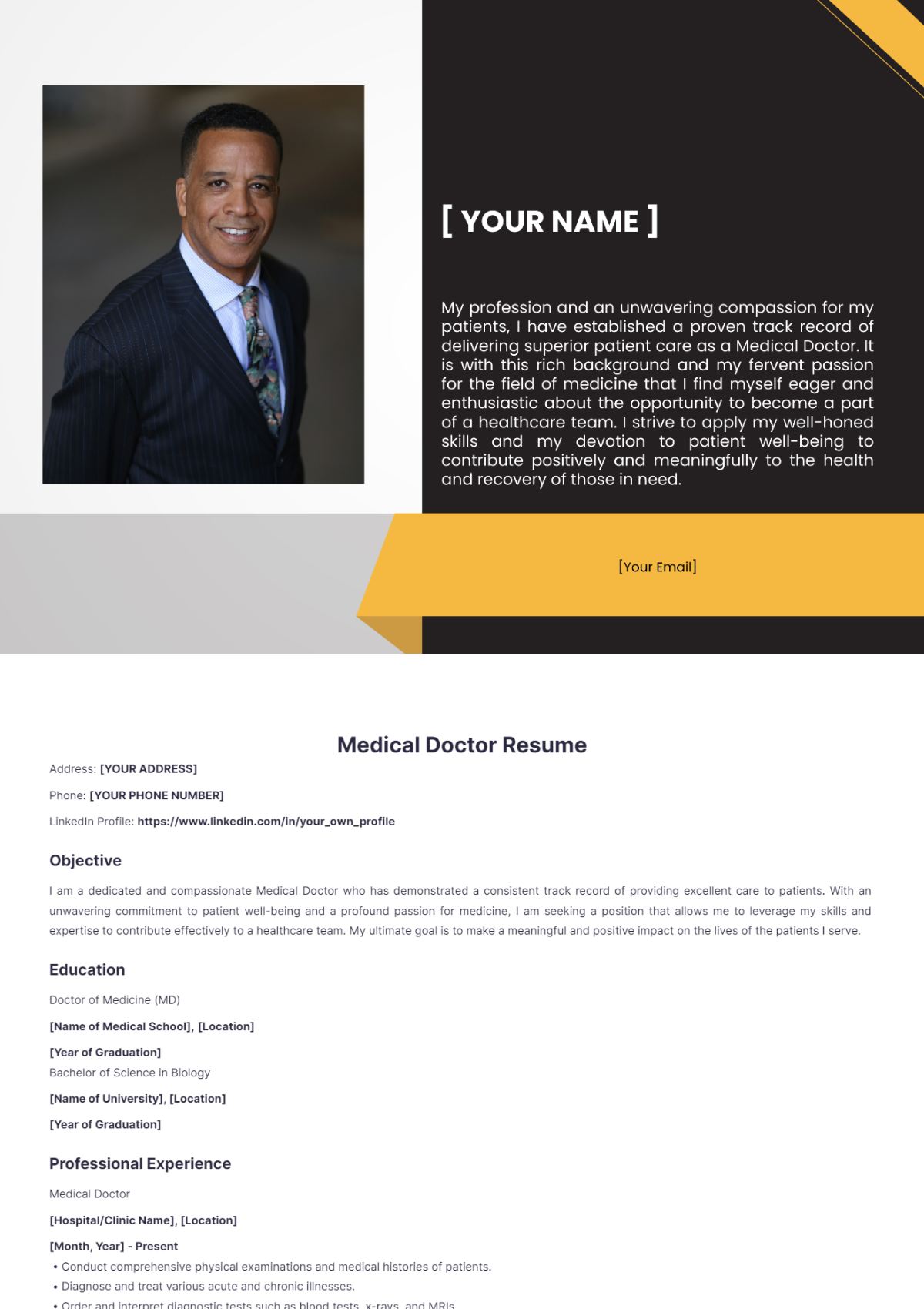 Medical Doctor Resume - Edit Online & Download