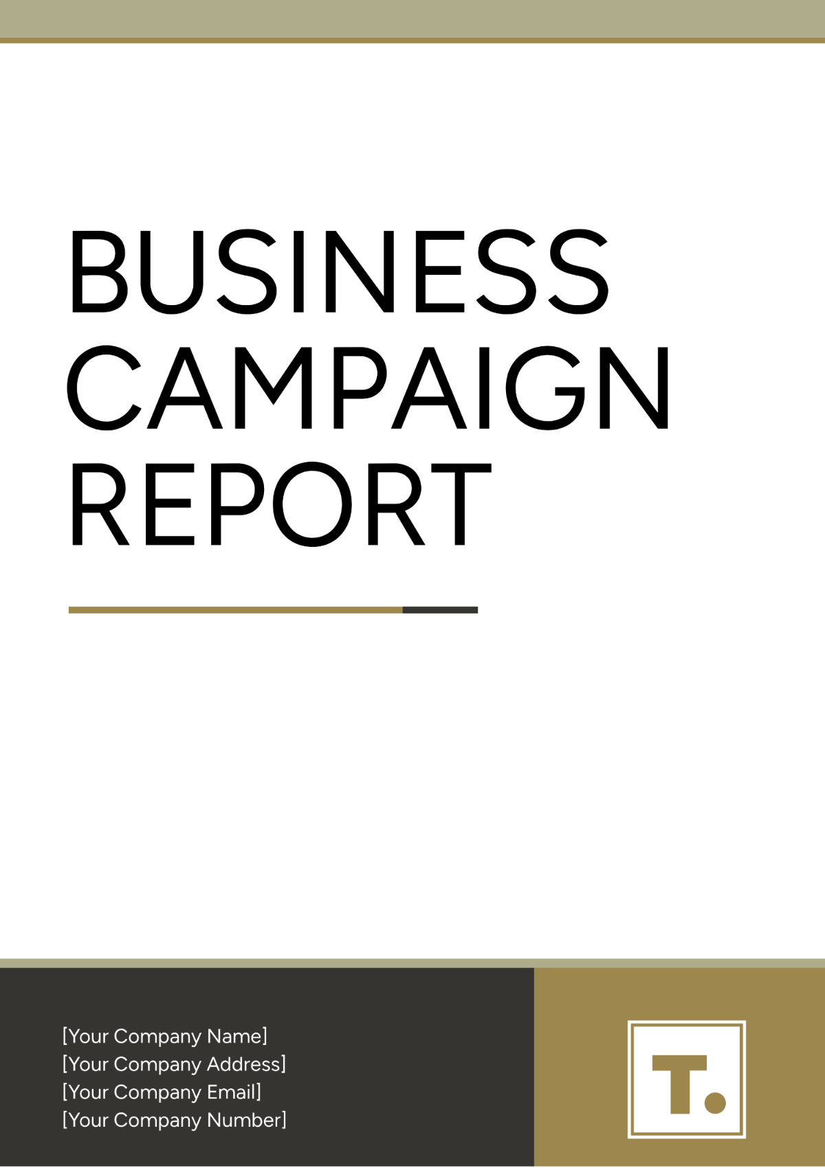 Business Campaign Report Template - Edit Online & Download