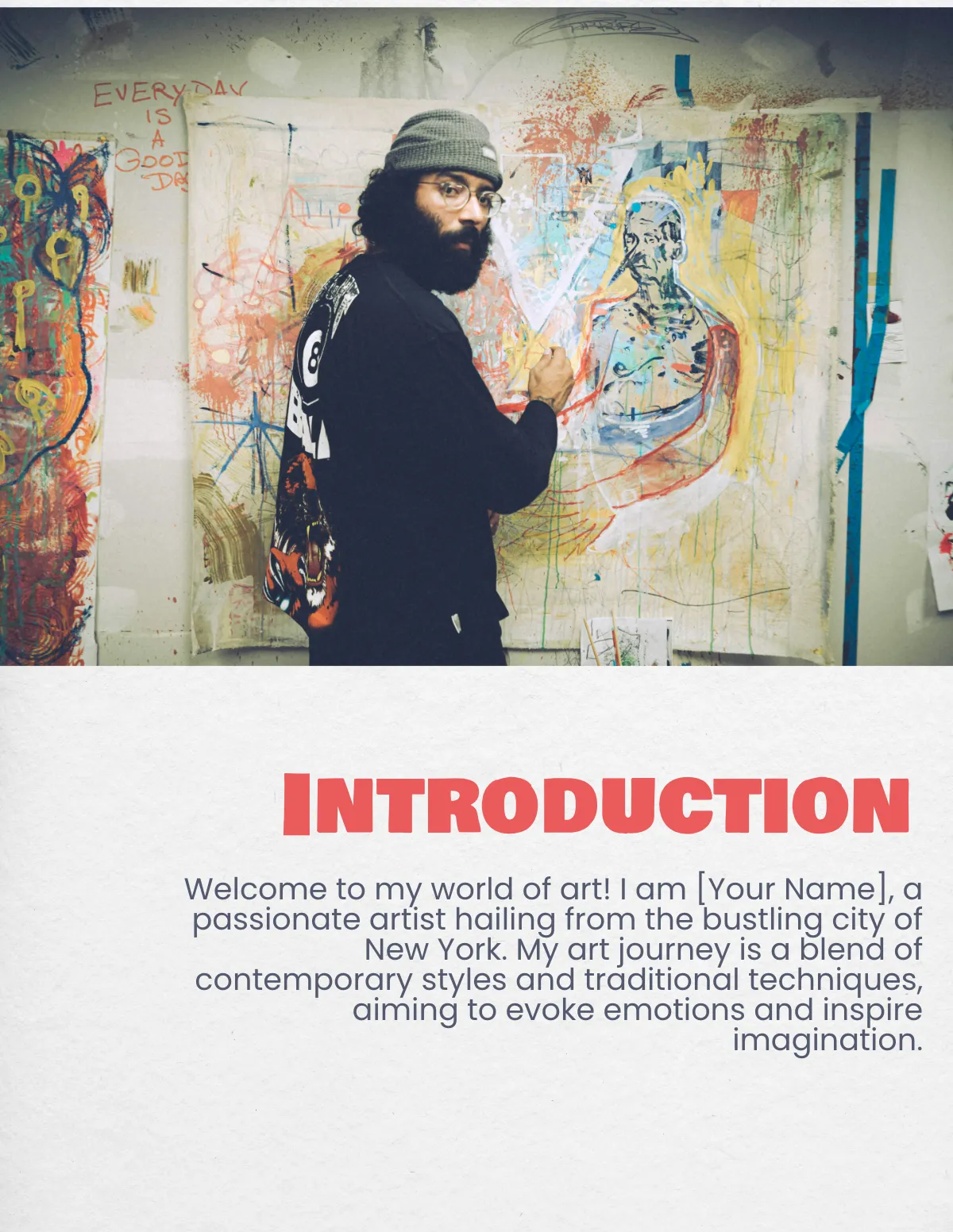 Free Art Portfolio Template to Edit Online