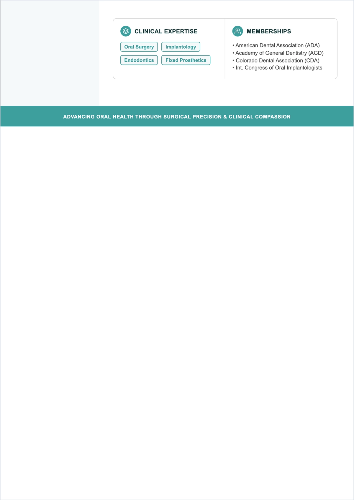 Free BDS Doctor ATS Resume Template, AI Resume Builder