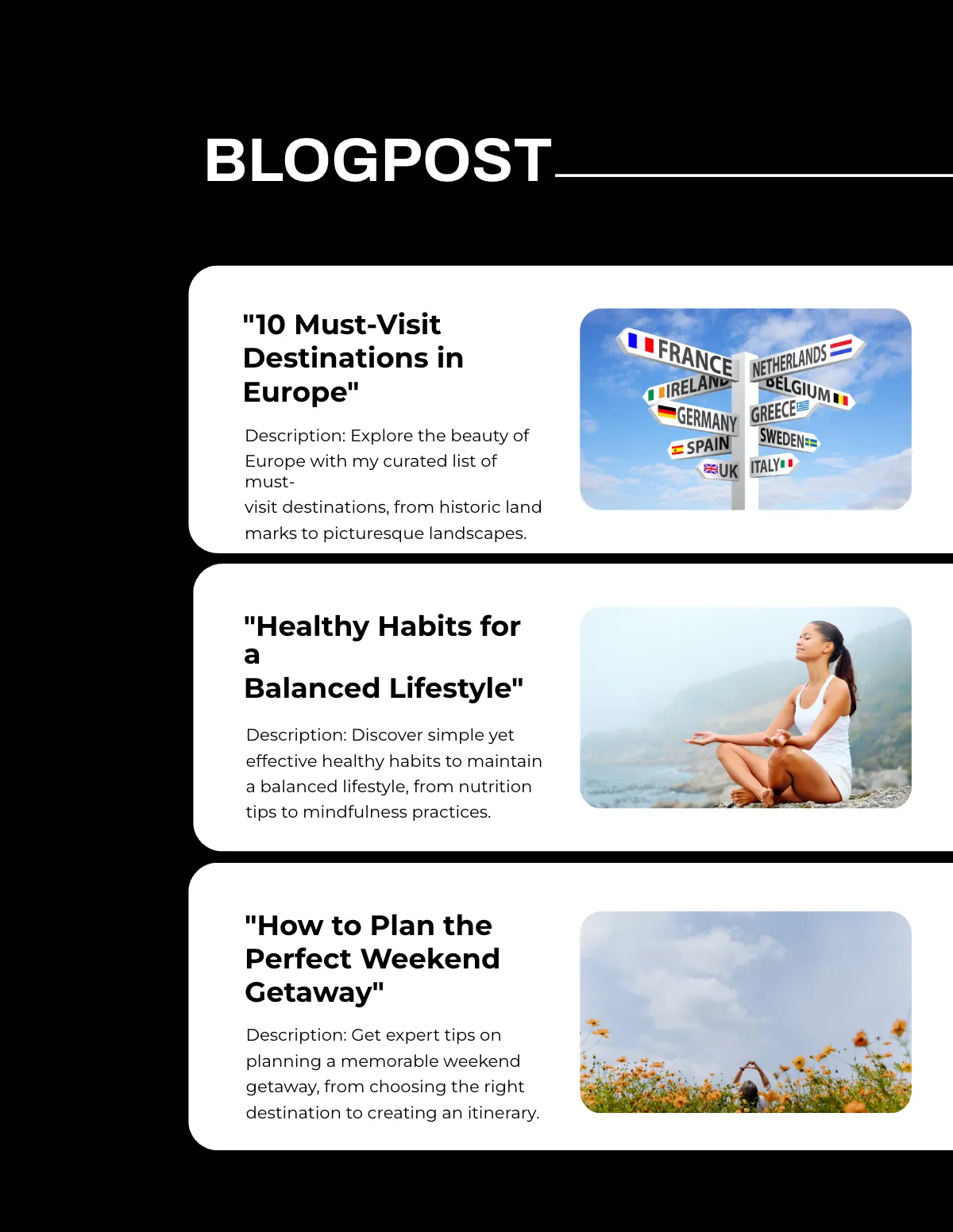 Free Blogger Portfolio Template to Edit Online