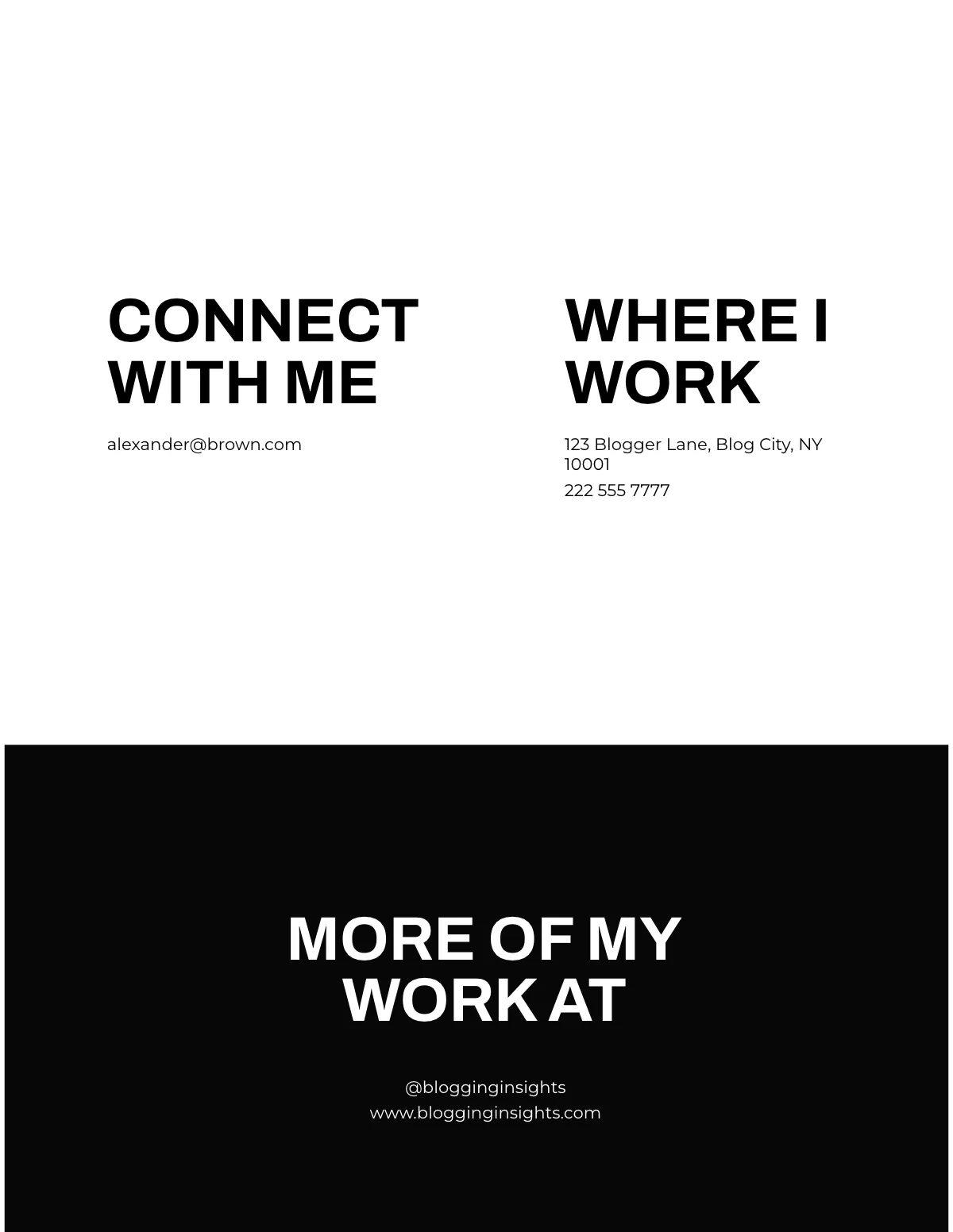 Free Blogger Portfolio Template to Edit Online