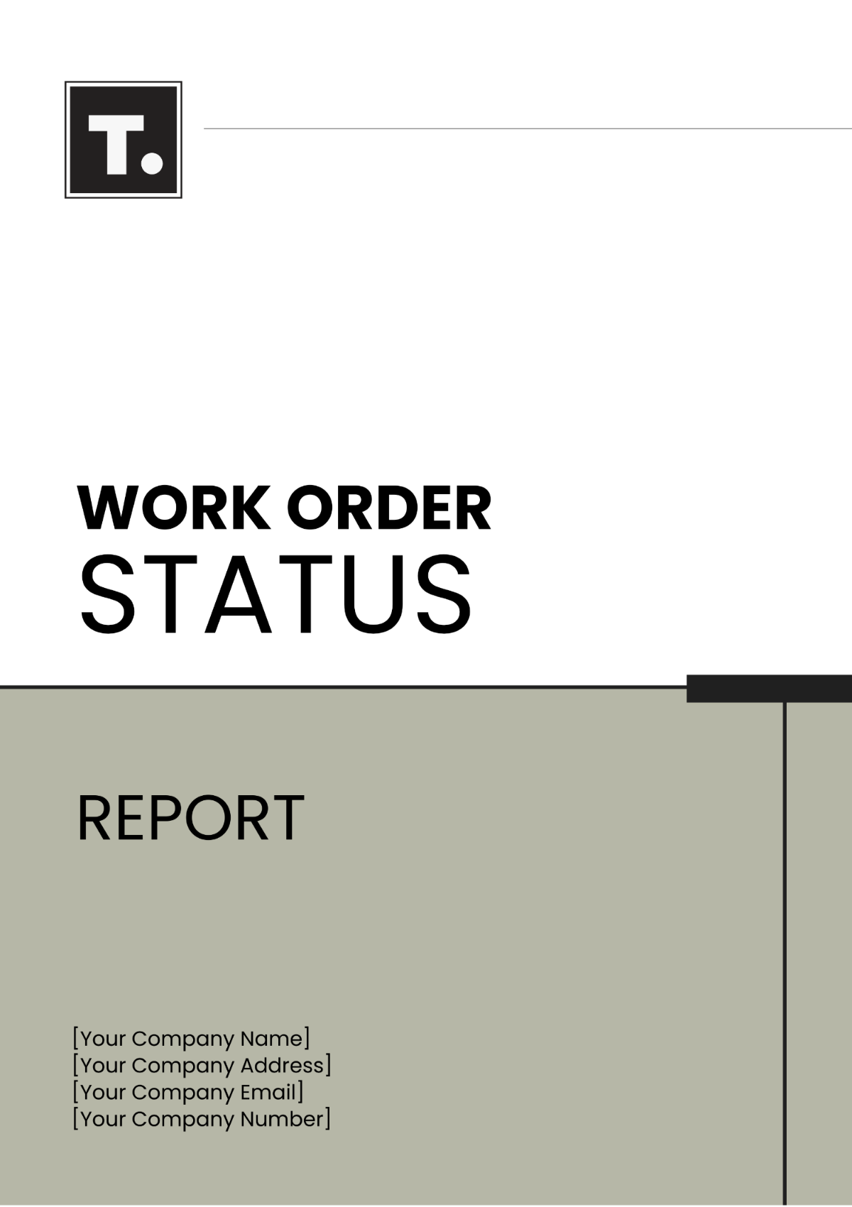 Work Order Status Report Template - Edit Online & Download