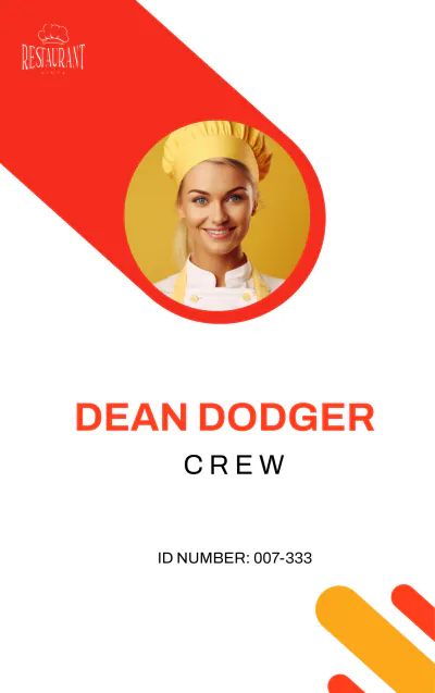 Free Restaurant Member ID Card Template to Edit Online