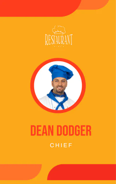 Free Brunch Restaurant ID Card Template to Edit Online
