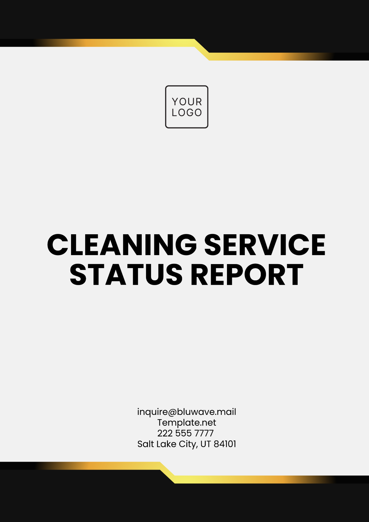 Free Cleaning Service Status Report Template