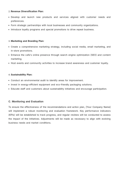 Free Cafe Financial Report Template to Edit Online