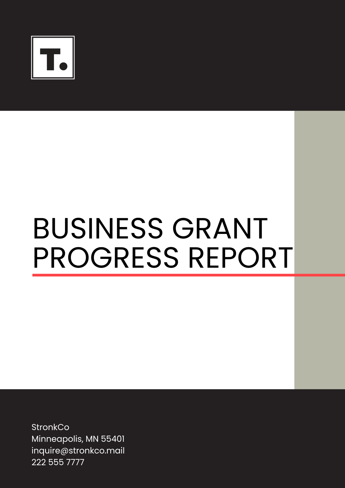 Business Grant Progress Report Template - Edit Online & Download