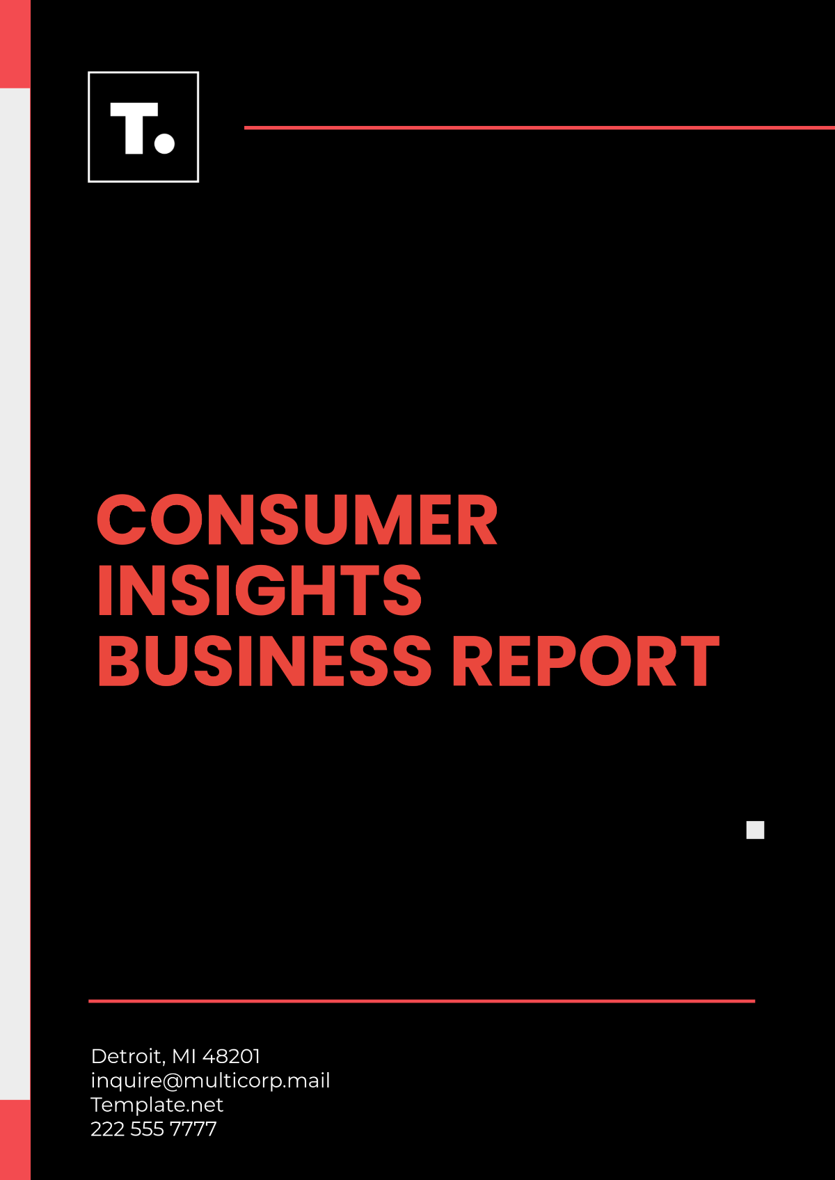 Consumer Insights Business Report Template - Edit Online & Download