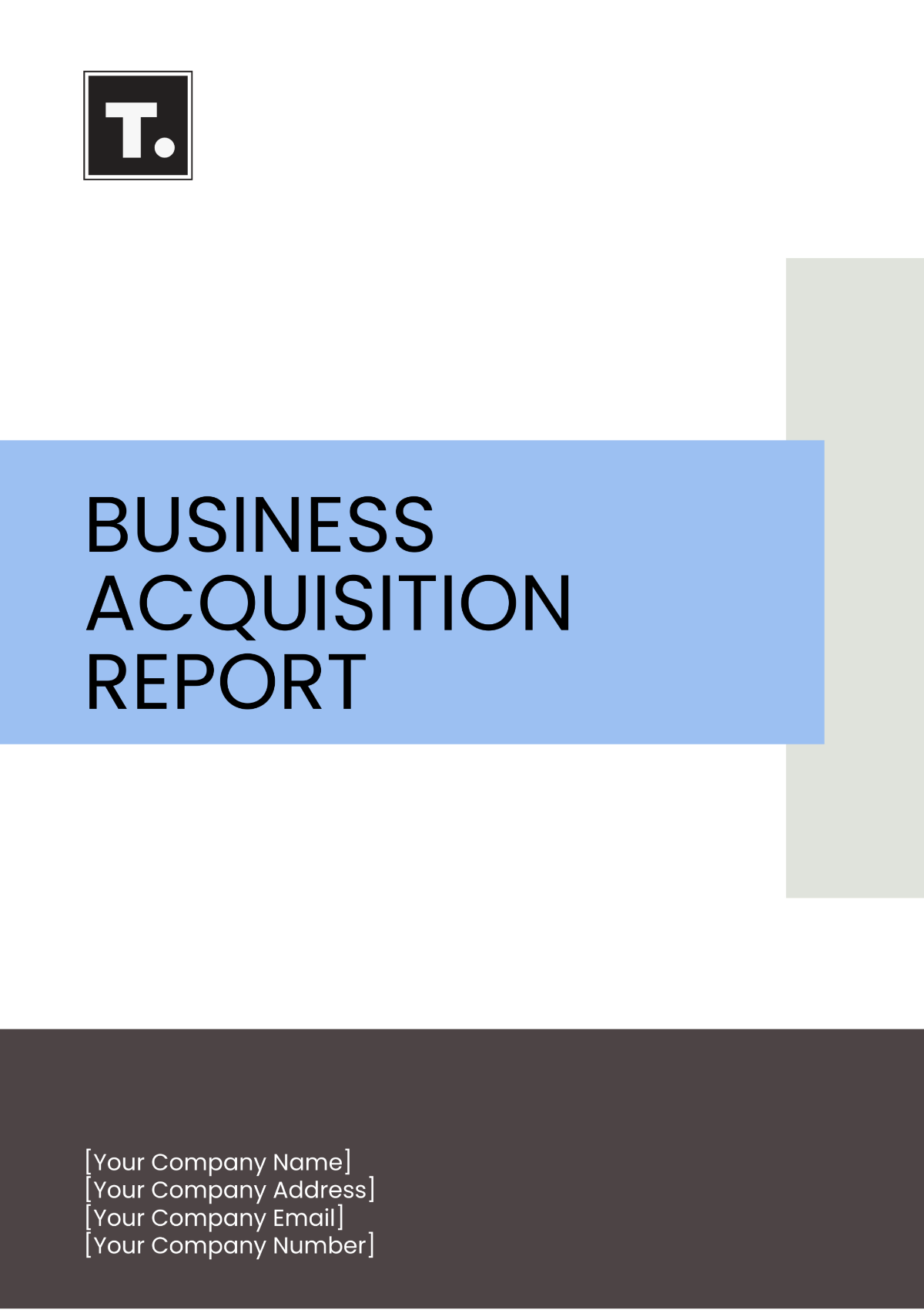 Business Acquisition Report Template - Edit Online & Download