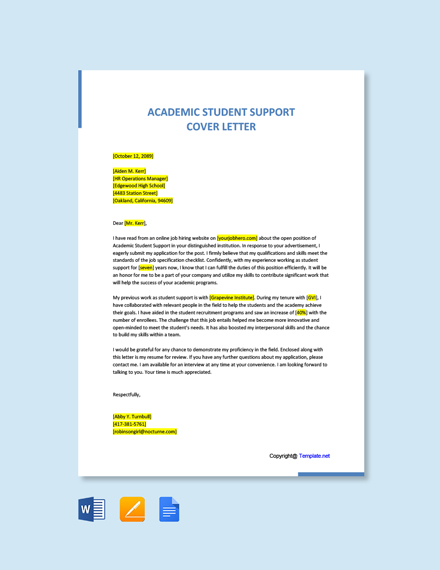 FREE Academic Registrar Cover Letter Template - Word | Google Docs ...