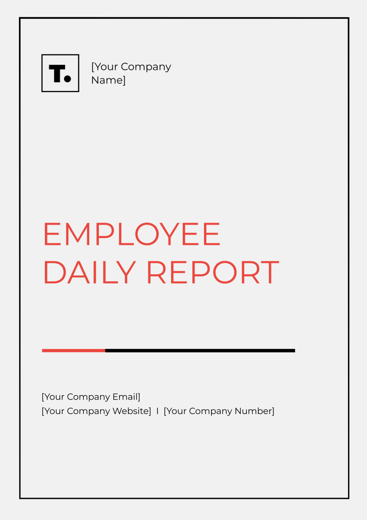 Employee Daily Report Template - Edit Online & Download