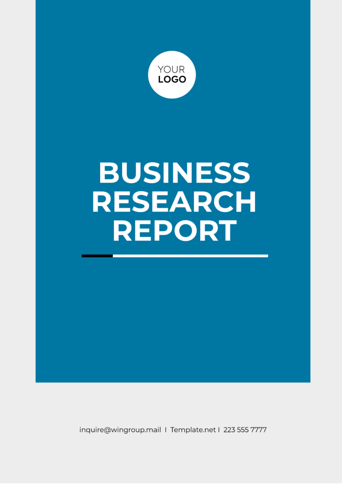 Business Research Report Template - Edit Online & Download