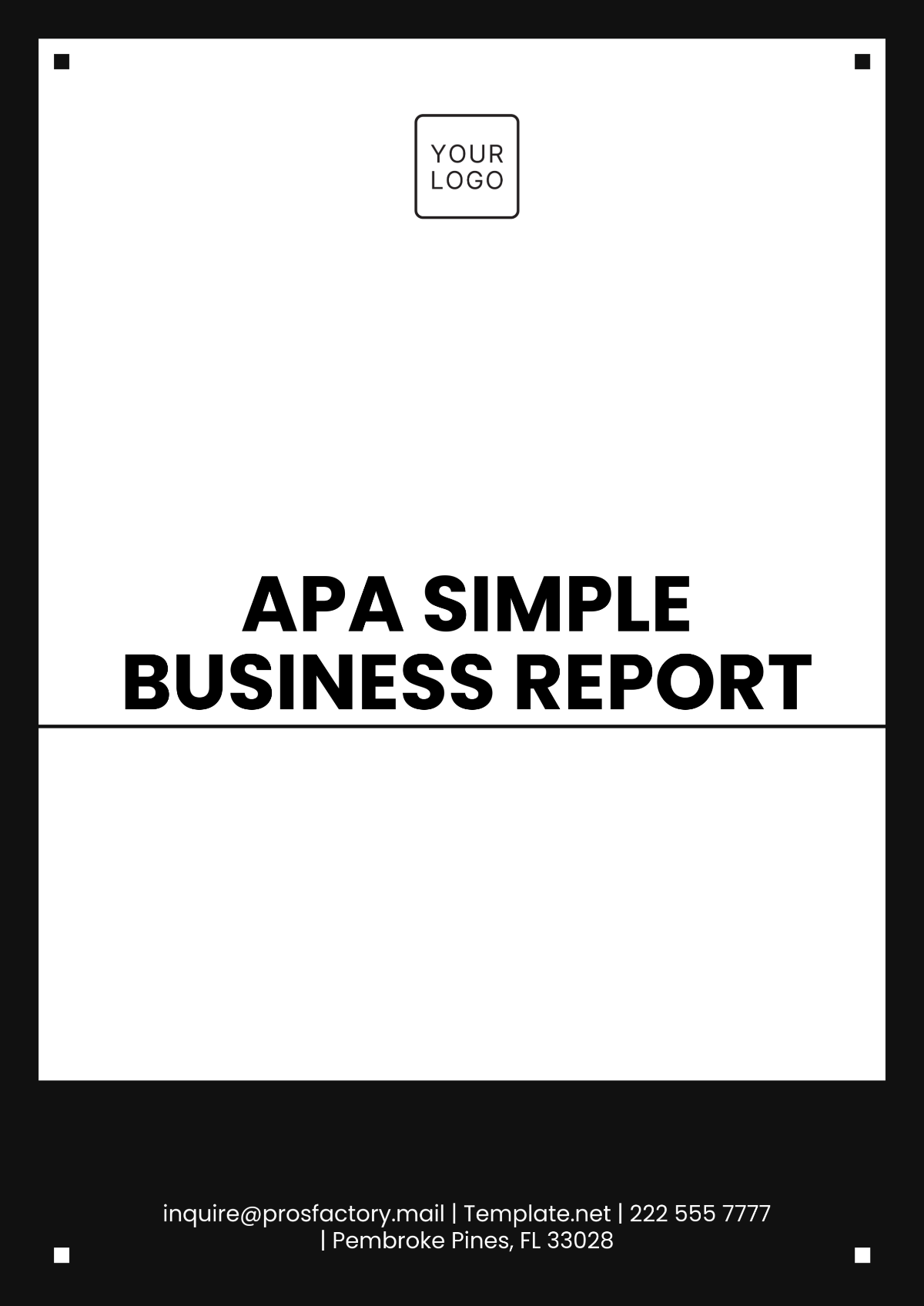 APA Simple Business Report Template - Edit Online & Download