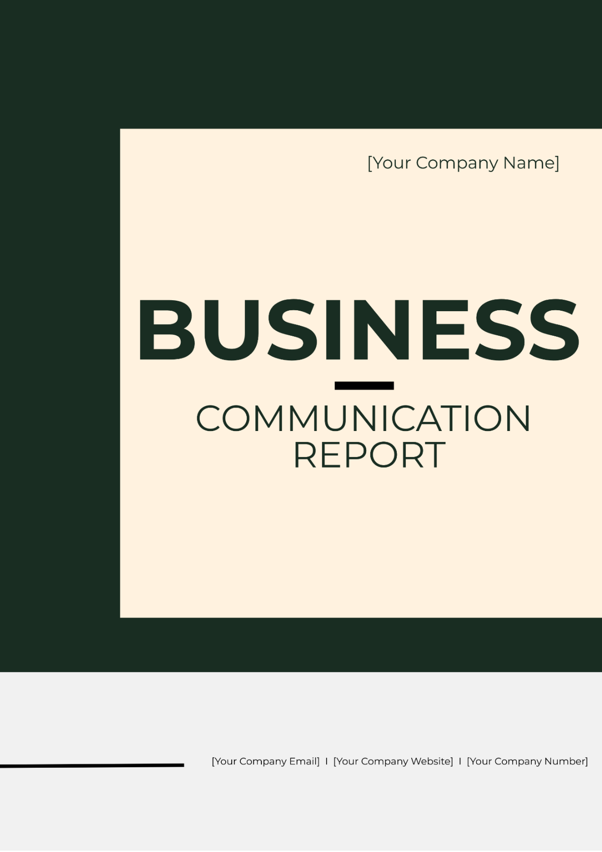 Business Communication Report Template - Edit Online & Download