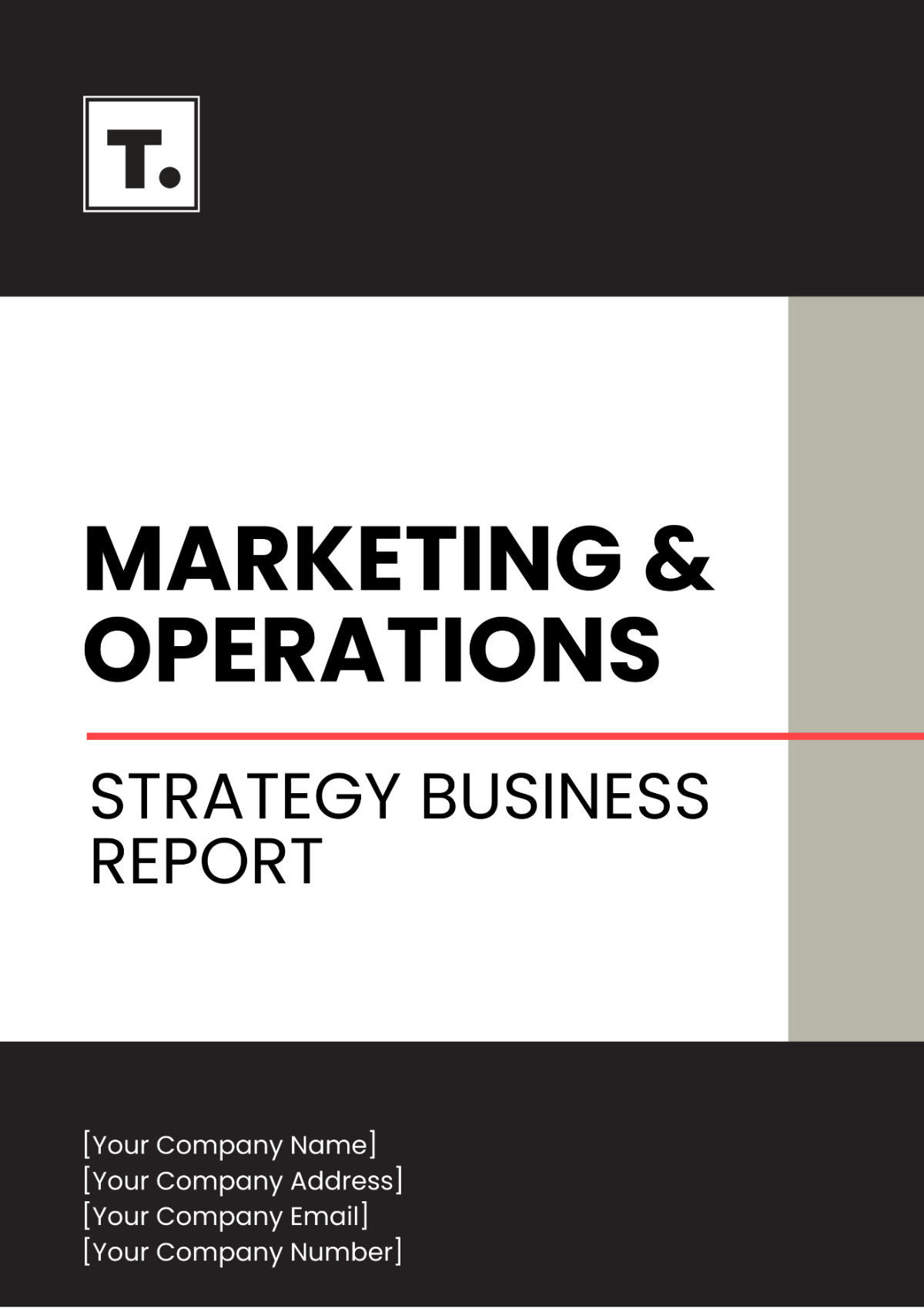 Marketing & Operations Strategy Business Report Template - Edit Online & Download