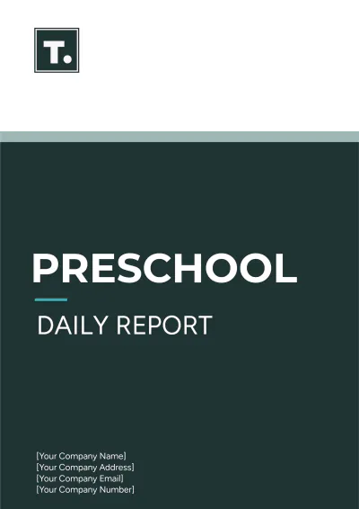 Free Preschool Daily Report Template to Edit Online