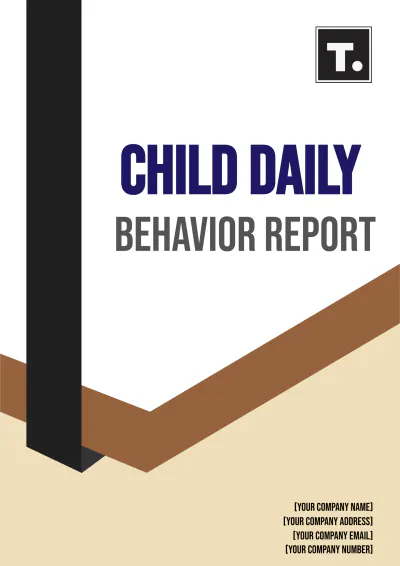 Free Child Daily Behavior Report Template to Edit Online