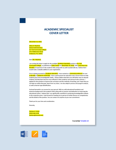 36+ Academic Letter Templates - Free Downloads | Template.net