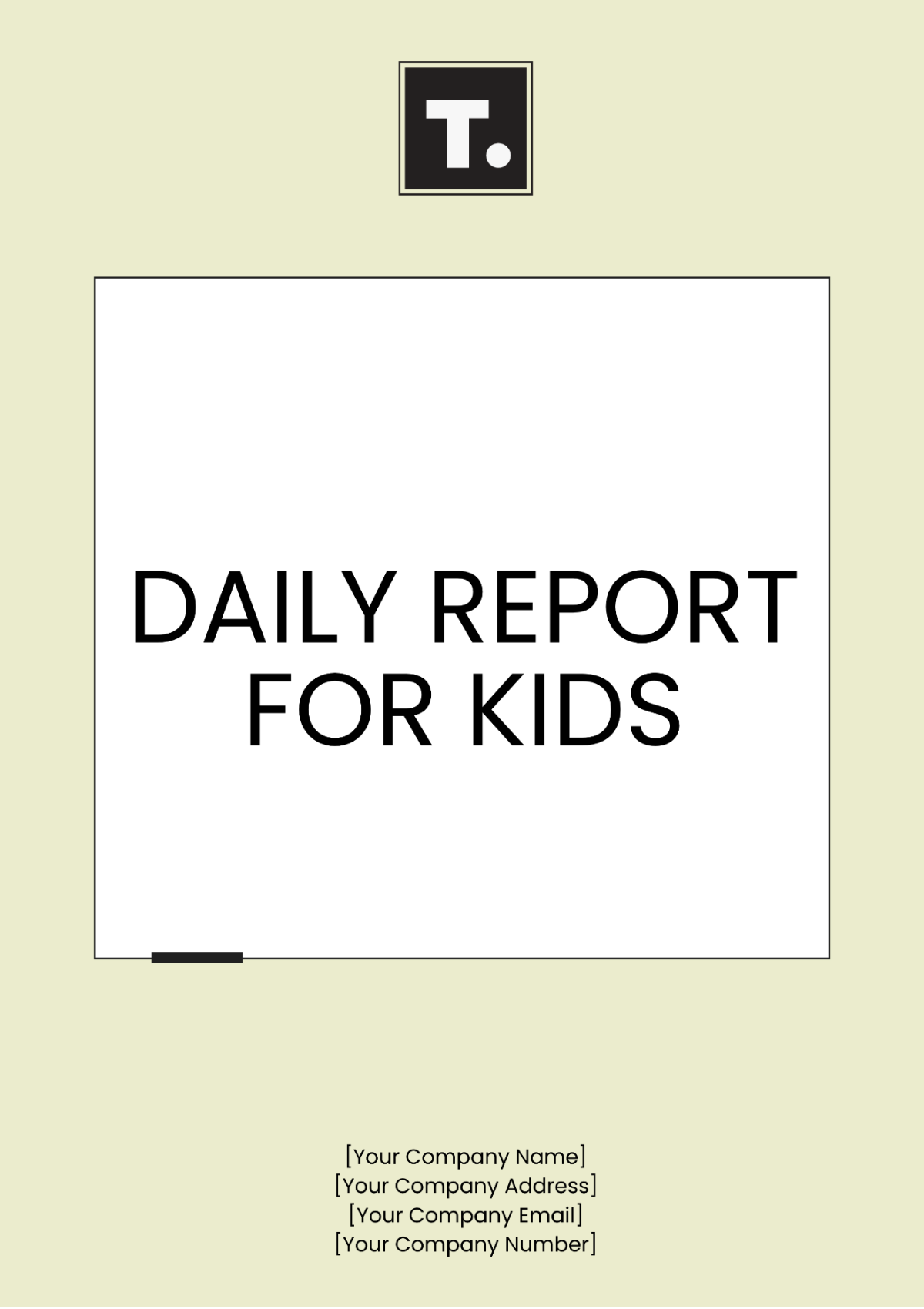 Daily Report for Kids Template - Edit Online & Download