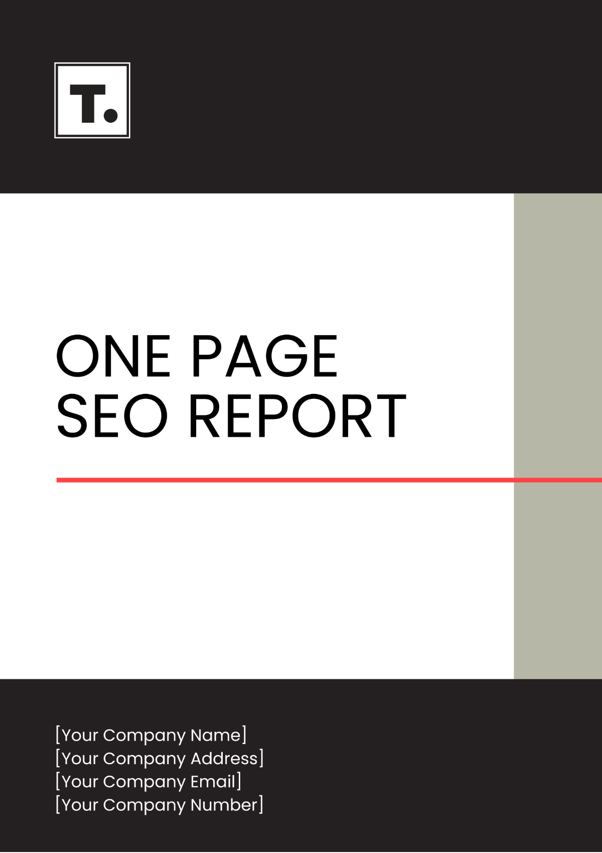 One Page SEO Report Template - Edit Online & Download