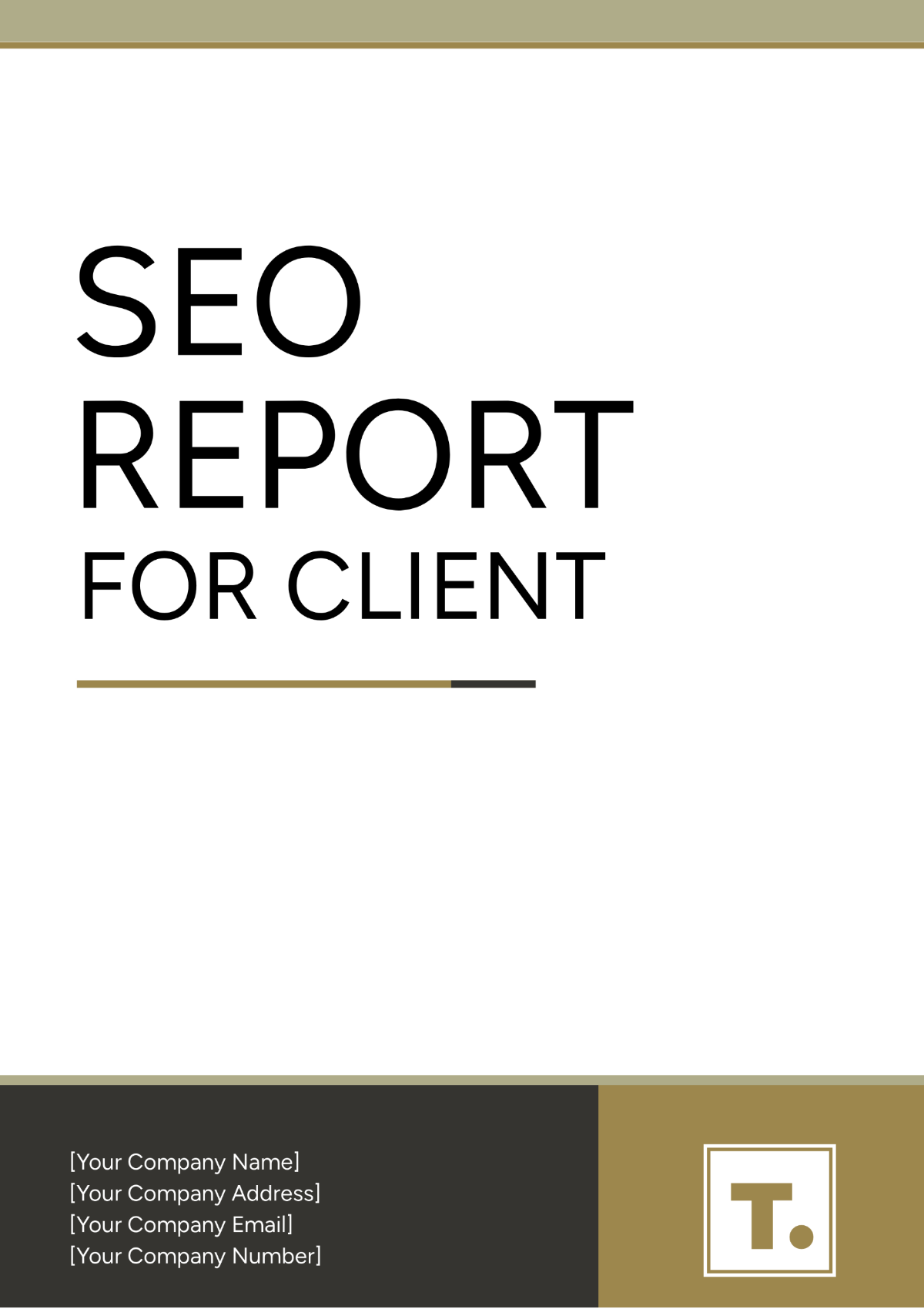 SEO Report for Client Template - Edit Online & Download