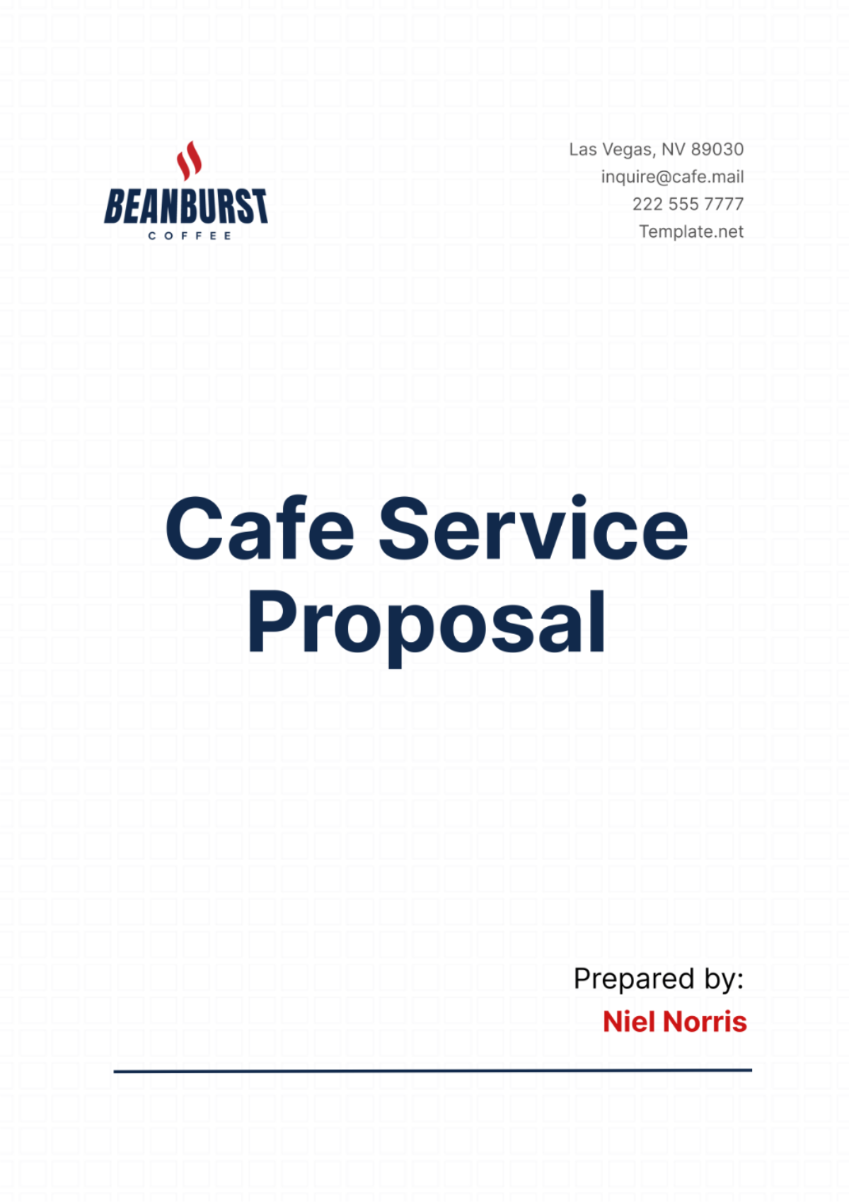 Cafe Service Proposal Template - Edit Online & Download