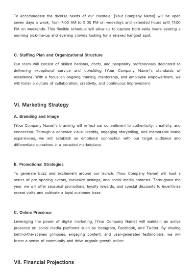 Free Cafe Service Proposal Template to Edit Online
