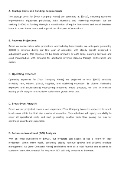 Free Cafe Service Proposal Template to Edit Online