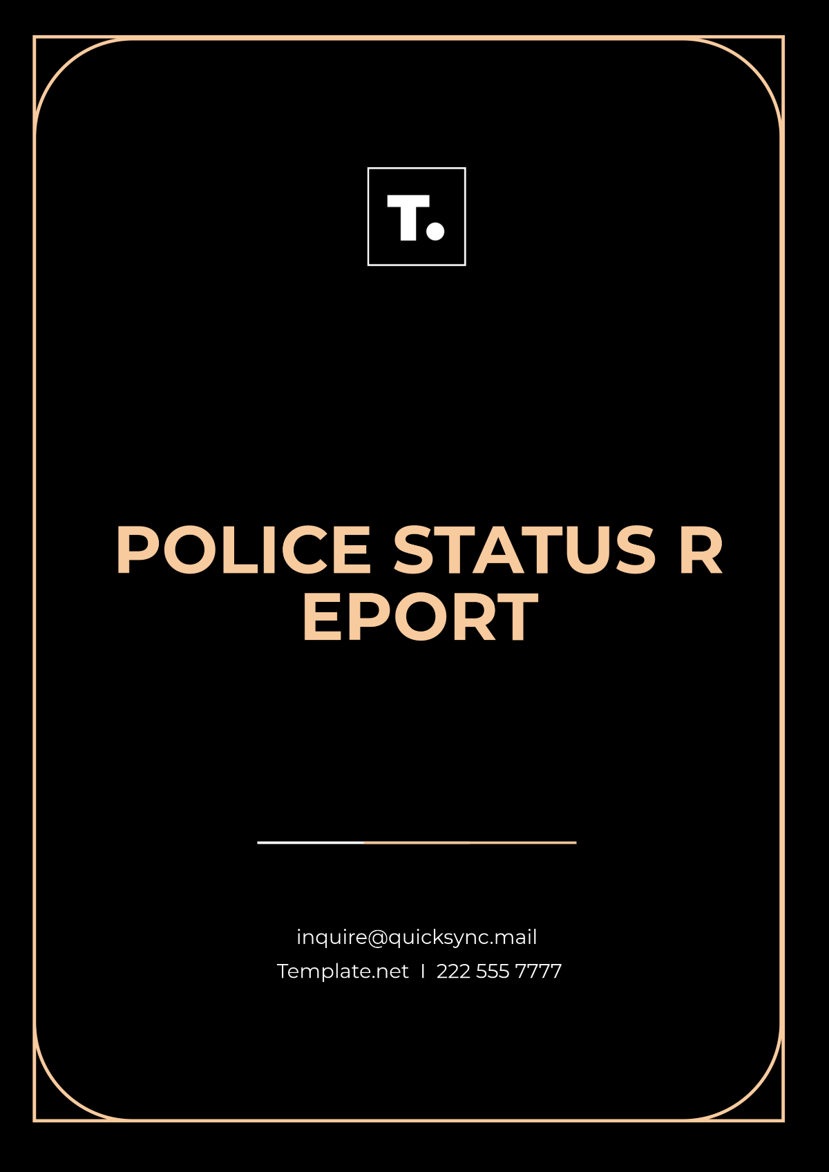 Free Police Status Report Template