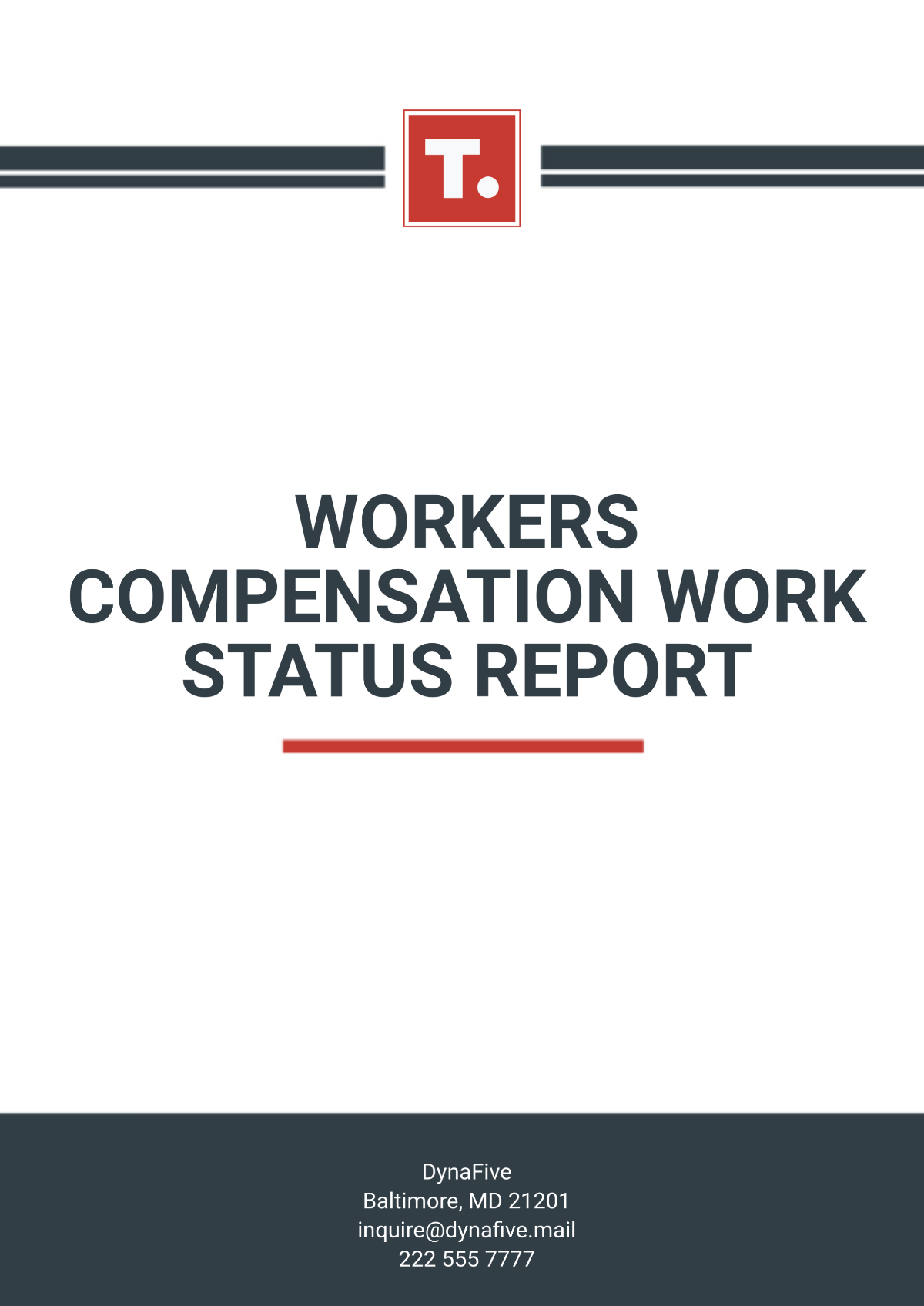 Free Workers Compensation Work Status Report Template