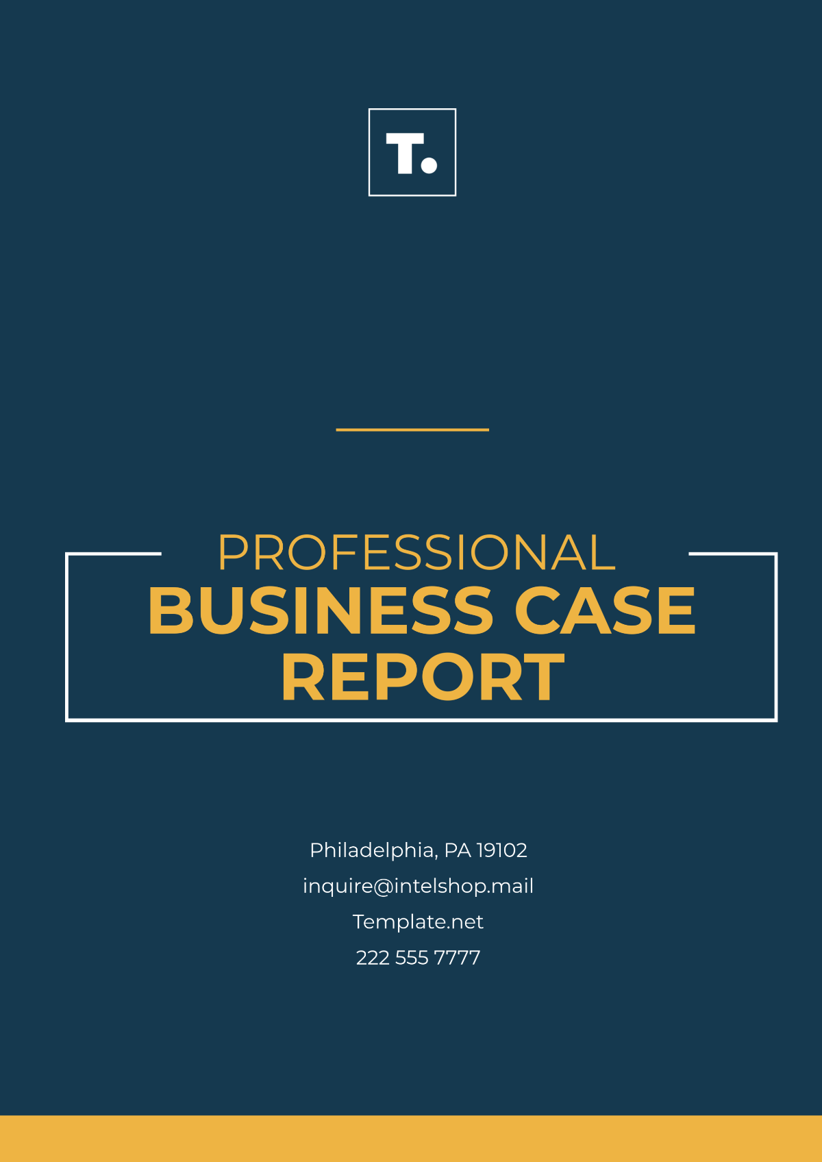 Professional Business Case Report Template - Edit Online & Download