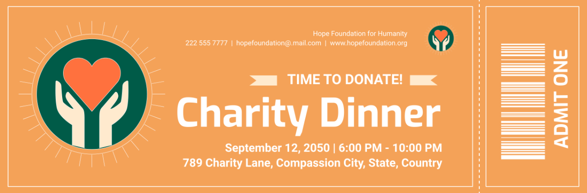 Charity Dinner Ticket